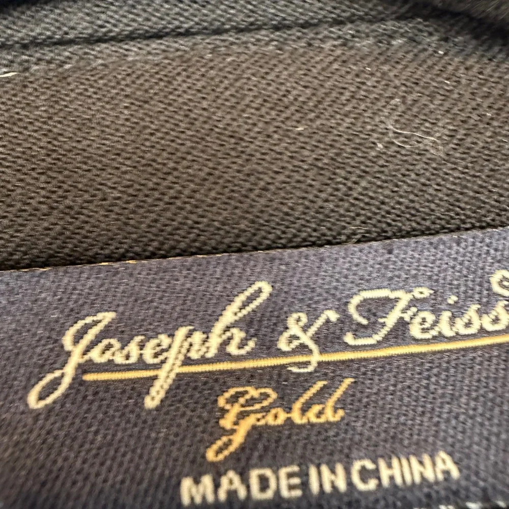 Joseph & Feiss Gold Mens 50 Short Black 100% Wool 2-Button Blazer Suit Jacket